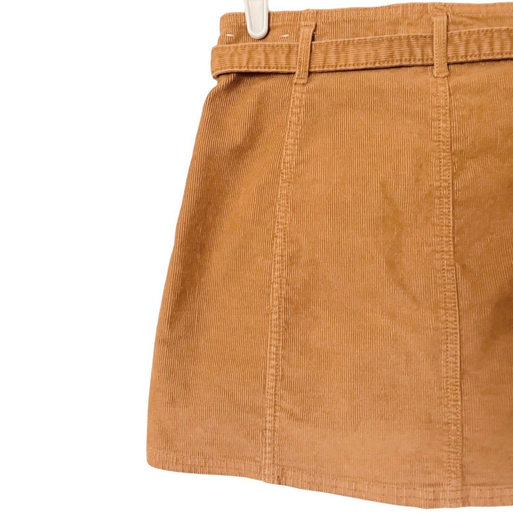 American Eagle Super Stretch High Rise A-Line Button Front Corduroy Skirt Size 4 - Picture 6 of 11
